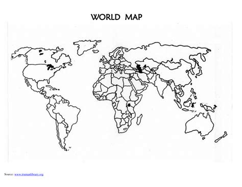 Color World Map Printable