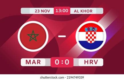 Morocco Vs Croatia Match Design Element Stock Vector (Royalty Free) 2194749339 | Shutterstock