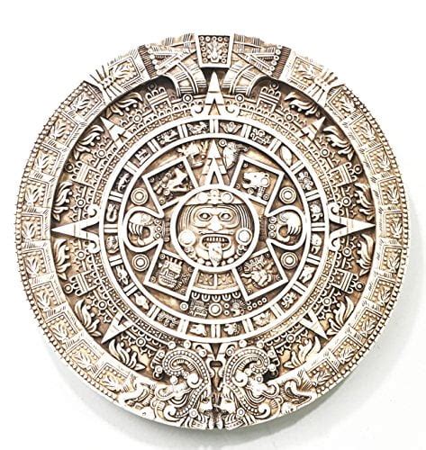 Mexica Aztec Solar Xiuhpohualli & Tonalpohualli Wall Calendar Sculpture ...