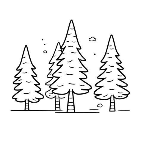 Pine Trees Coloring Pages