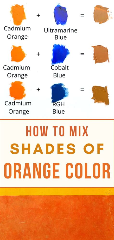 Detailed Steps How To Mix Orange Colors For Painting | Color mixing guide, What colors make ...