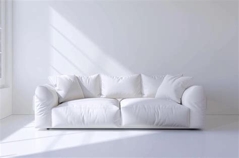 Premium Photo | Modern leather sofa in white living room