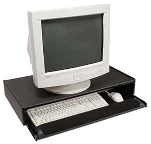 Amazon.com: Computer Monitor Stand with Keyboard Tray - 27" (Black) (4. ...