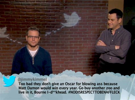 Matt Damon & Jimmy Kimmel from Celebrity Mean Tweets From Jimmy Kimmel Live! | E! News