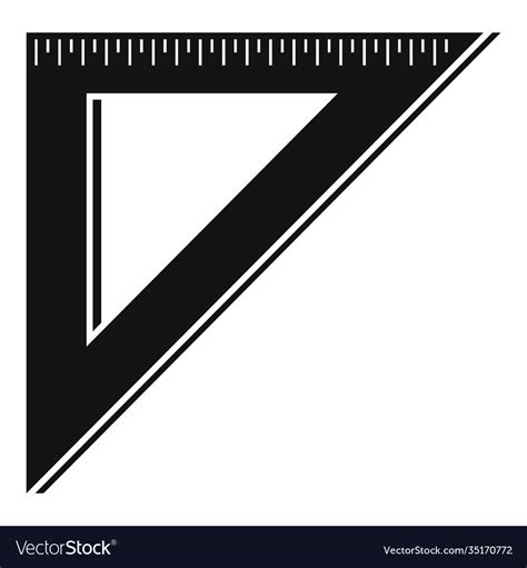 Angle metric ruler icon simple style Royalty Free Vector