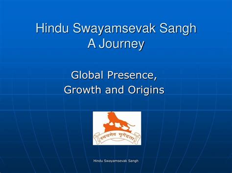 PPT - Hindu Swayamsevak Sangh A Journey PowerPoint Presentation, free ...