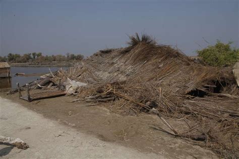 Damages are shown of a flood affected area in the Sindh - PICRYL ...