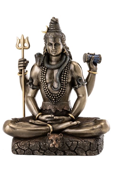 Buy Top Collection Shiva Statue in Padmasana Lotus Pose-Hindu God of ...