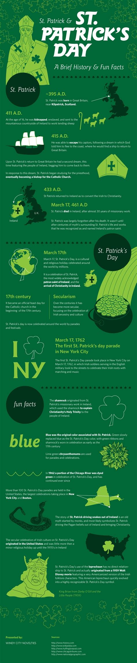 St. Patrick & St. Patrick’s Day: A Brief History & Fun Facts [INFOGRAPHIC] – Infographic List