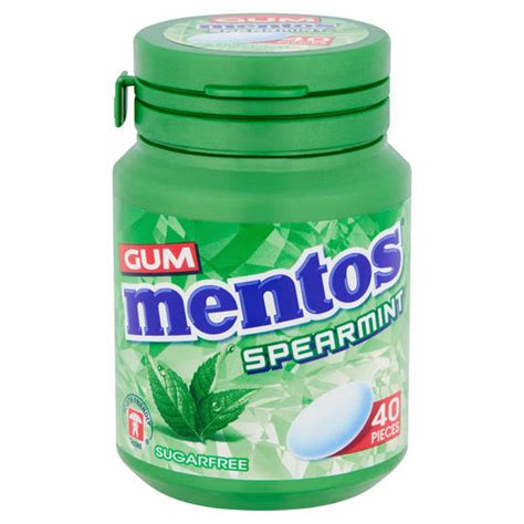 Mentos Gum Spearmint 40 Pieces 56g | Chewing Gum & Mints | Iceland Foods