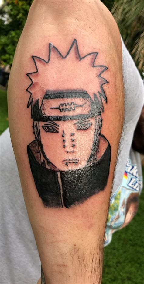 Got my Pain tattoo gotta let heal and color then add Konan and Nagato : r/Naruto