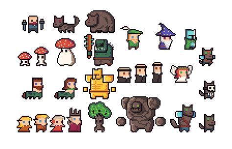 16x16 Enchanted Forest Characters by Superdark