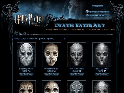 Various masks of Death Eater that appear in the "Harry Potter" series - GIGAZINE