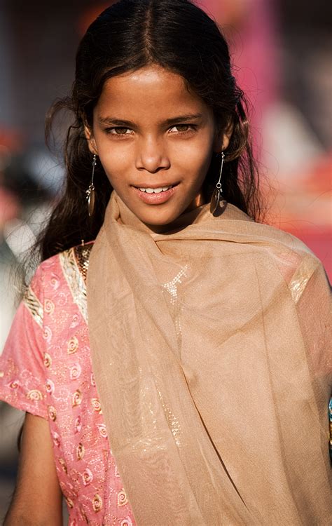 Petite Princess - A gorgeous young Indian girl poses for a portrait. - Jodhpur, Rajasthan, India ...