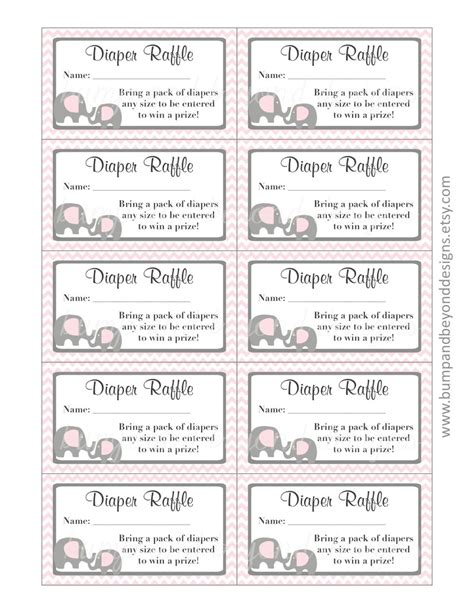 Free Printable Diaper Raffle Ticket Template Download - Printable Templates