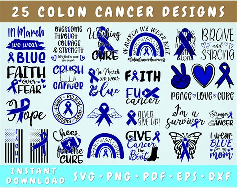 Colon Cancer Awareness SVG Bundle, Colon Cancer Ribbon SVG By ...