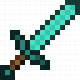 16x16 pixel art - Minecraft_Diamond_sword_16x16 by Menno87 on Kandi ...