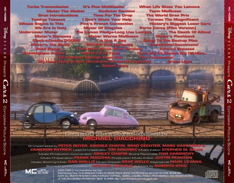 Soundtrack List Covers: Cars 2 Complete (Michael Giacchino)