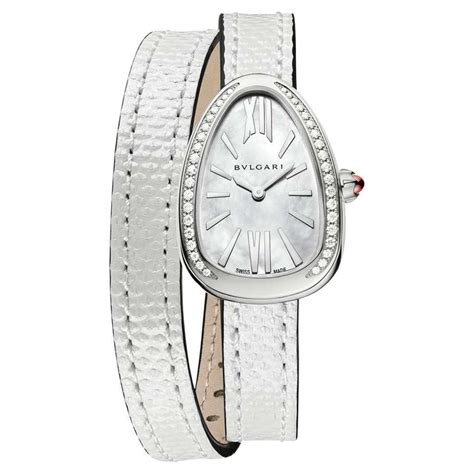 Bvlgari Serpenti Jewelry White Gold Diamonds Watch For Sale at 1stDibs