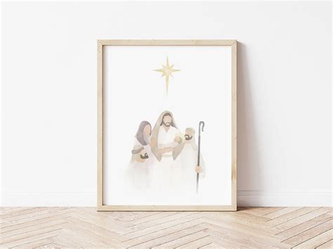 Nativity Scene Art Christmas Jesus Digital Download | Etsy