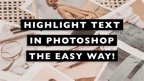 How To Highlight Text Background In Photoshop (Simple & Easy!) - YouTube