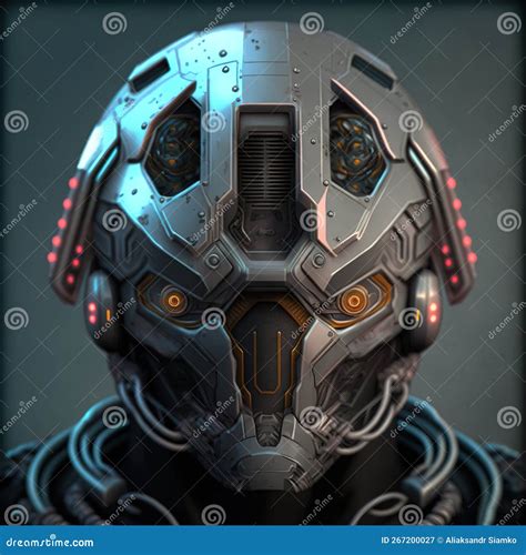 Sci-Fi Helmet Concept. Futuristic Armor Stock Illustration - Illustration of digital, science ...