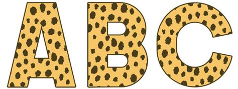 Large Cheetah Print Letters