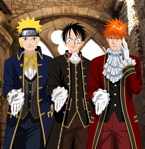 Naruto Luffy and Ichigo by Narusailor on DeviantArt