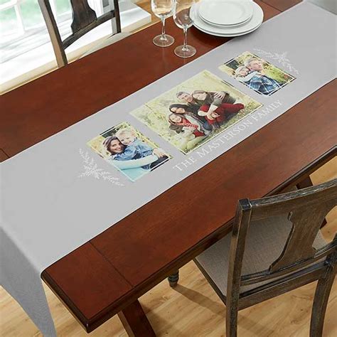 Personalized Photo Collage Table Runners