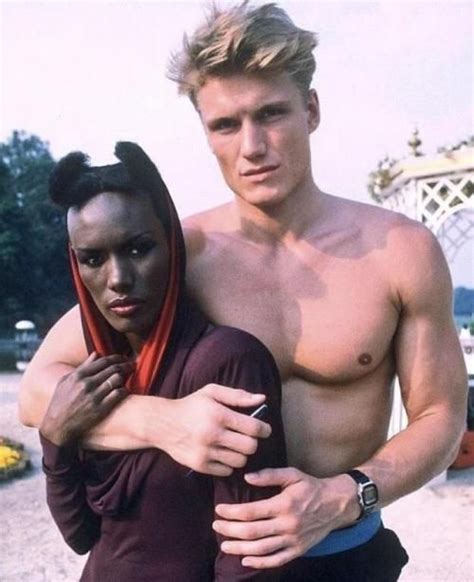 Dolph Lundgren and Grace Jones | Couples mixtes, Grace jones, Hollywood