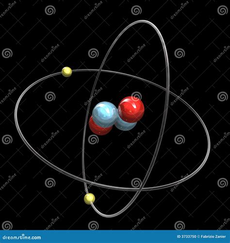 3d Helium Atom stock illustration. Illustration of micro - 3733750