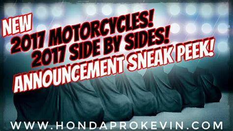 (2) New 2017 Honda Motorcycles & Side by Side Model Announcements... Everything you NEED to know ...