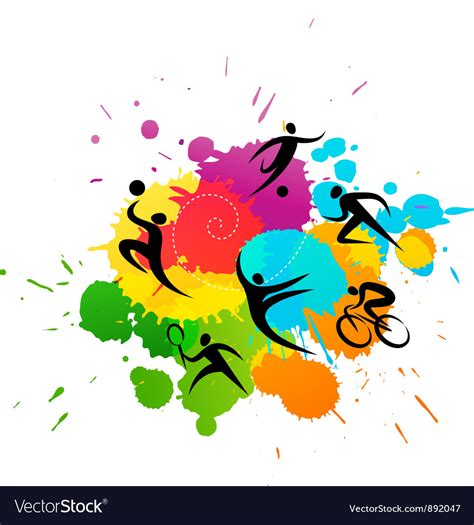 Sport background - colorful Royalty Free Vector Image