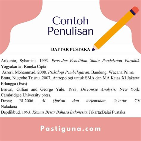 Contoh Penulisan Daftar Pustaka Beserta Tata Caranya