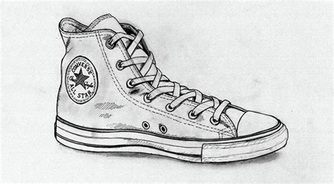 Converse Shoe Drawing at PaintingValley.com | Explore collection of ...