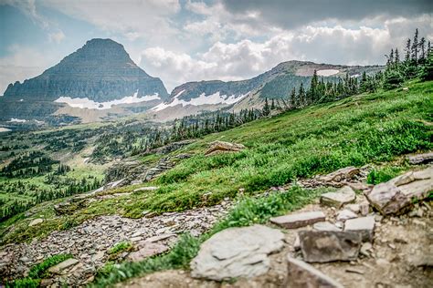 Beautiful Nature At Logan Pass Glacier National Park In Summer – The ...