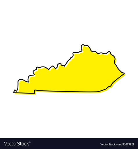 Simple outline map of kentucky is a state Vector Image