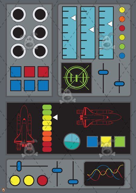 Control Panel Printable Rocketship