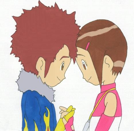 Digimon Davis And Kari Kiss