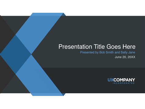 UX PowerPoint presentation cover template – Norebbo