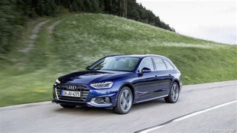 Audi A4 Avant | 2020MY (Color: Navarra Blue) | Front Three-Quarter