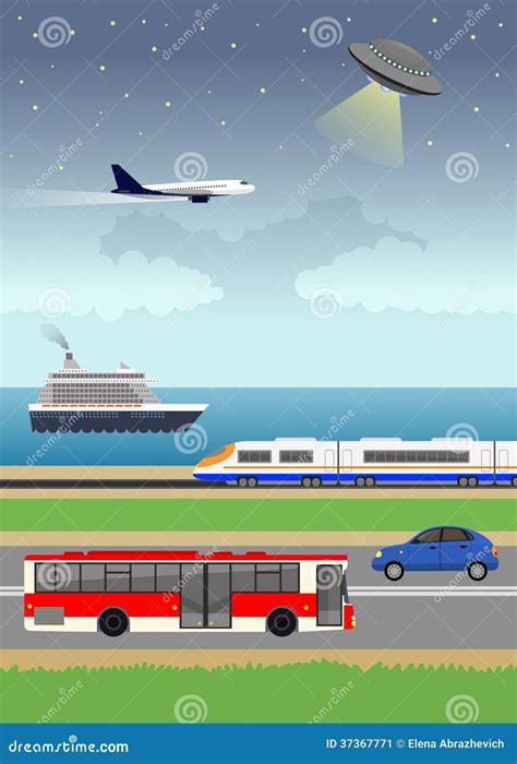 Land, Water, Air Transport. Machines That People Use.Transportation ...