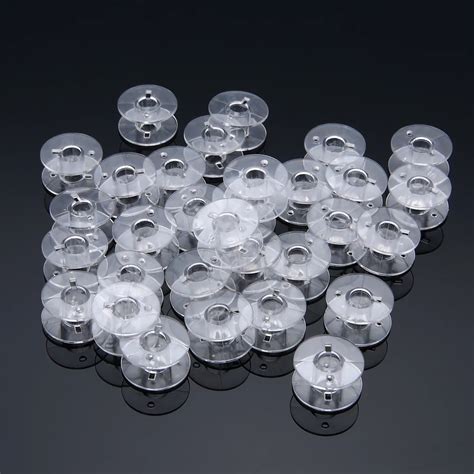 30pcs Mayitr Style SA156 Sewing Bobbins Spool Transparent Plastic Empty ...