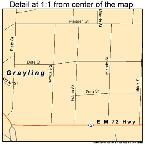 Grayling Michigan Street Map 2634640