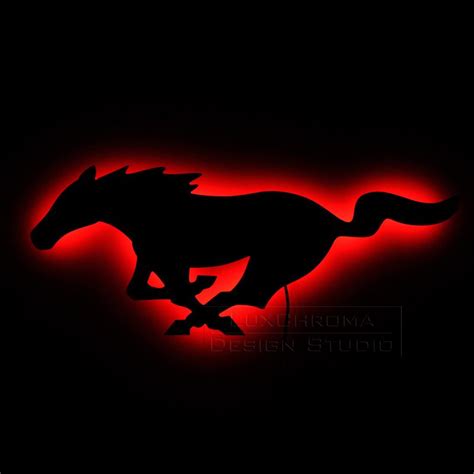 Lighted Mustang Sign for the Shop - Backlit Using Bright LEDs | Mustang emblem, Mustang cars ...