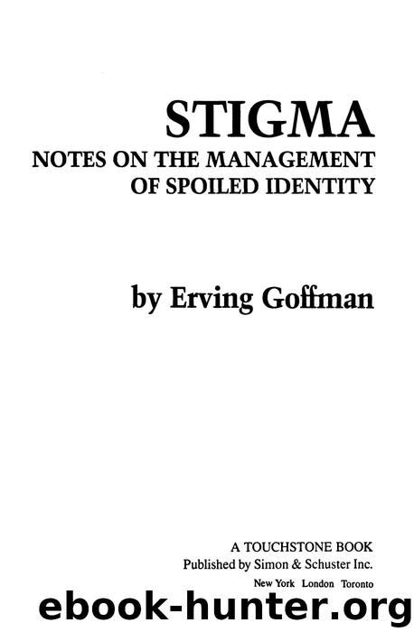 Stigma by Erving Goffman - free ebooks download