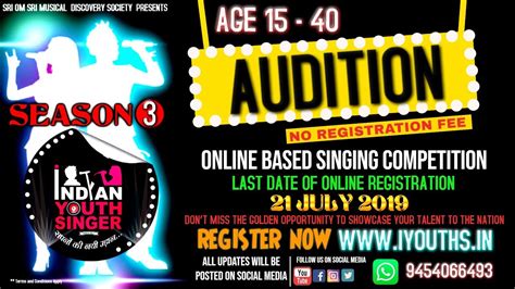 SINGING AUDITION 2019 │AUDITIONS & ONLINE REGISTRATION 2019│SINGING ...