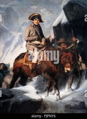 19th century - Napoleon Bonaparte Crossing the Alps - Jacques-Louis ...