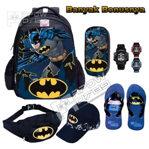 Jual BANYAK BONUSNYA Paket 6in1 Ransel anak Karakter Batman Tas ransel ...