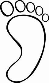 Foot Colouring Page sketch template
